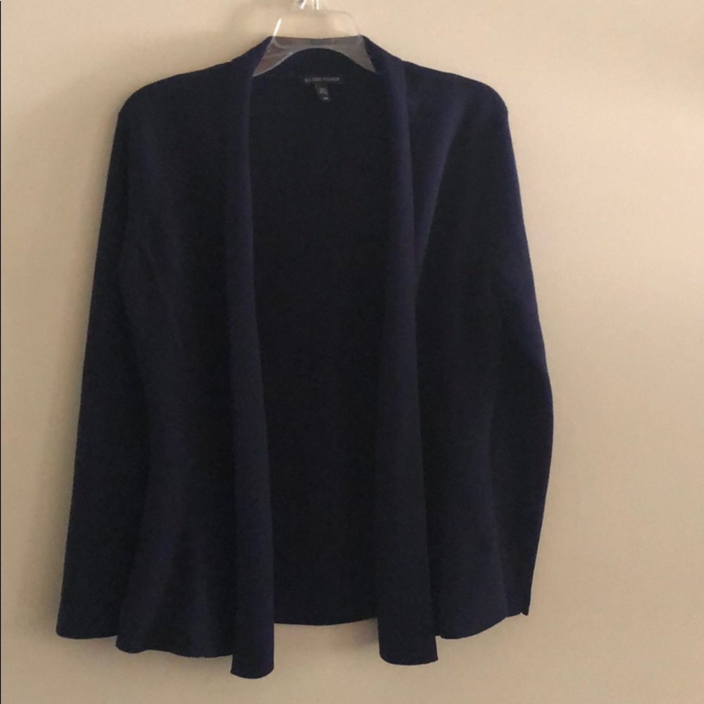 Eileen Fisher Small Navy Cardigan EUC